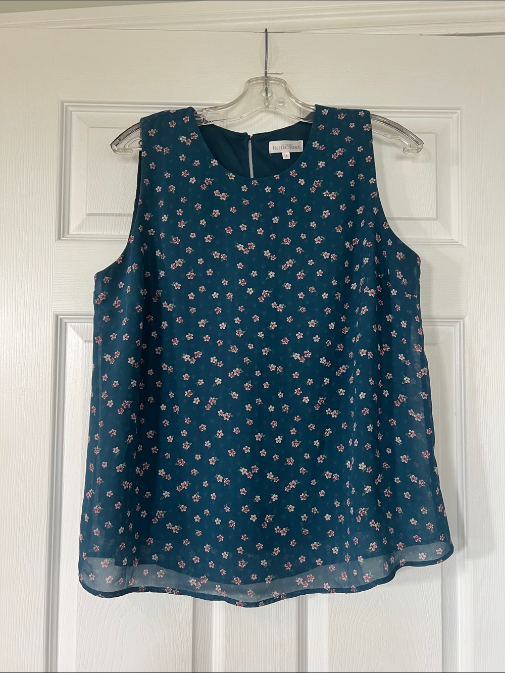 Northern Reflections Teal Floral Sleeveless Camisole